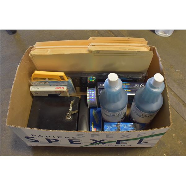 PETTY CASH BOX WITH KEYS, OFFICE SUPPLIES