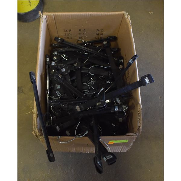 NEW 50+ PLASTIC HANGERS WITH CLIPS & METAL HOOKS