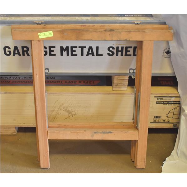 SET OF TWO WOODEN SAW HORSES