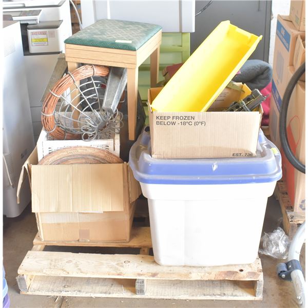PALLET OF UNCLAIMED MISC ITEMS