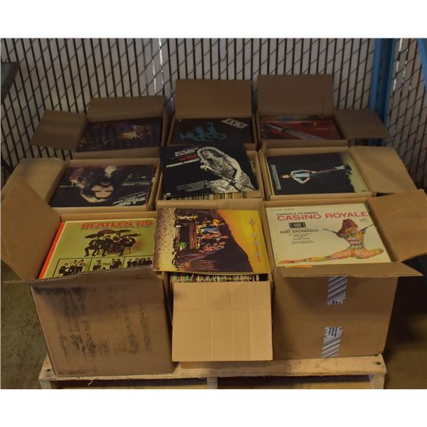 PALLET OF RECORDS INCLUDES POP, ROCK, COUNTRY &