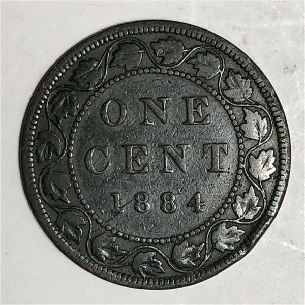 Canadian Large Cent 1884 Fine++