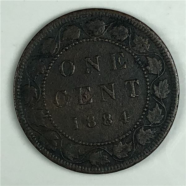 Canadian Large Cent 1884 EF IMP