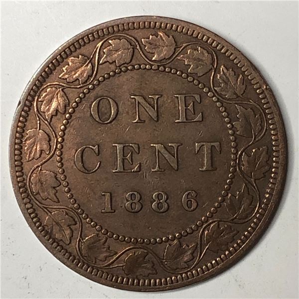 Canadian Large Cent 1886 EF IMP