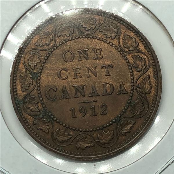 Canadian Large Cent 1912 EF+++