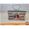 Image 3 : Tobacco Tin "DIXIE PLUG QUEEN CUT Smoking Tobacco" (4"H x 8"W x 5-1/4"D) (SEE PICS!)