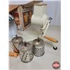 Image 2 : Vintage Kitchen Grouping : Kitchen Crank Grinder/Shredder with Inserts; Citrus Press; Egg Cooker ; D