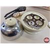 Image 6 : Vintage Kitchen Grouping : Kitchen Crank Grinder/Shredder with Inserts; Citrus Press; Egg Cooker ; D