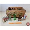 Image 1 : "Drink Coca-Cola" 1975 Wood Crate Lot w/Variety Cans (3) & Bottles (26) (Crate Measures: 10-1/2"H x 