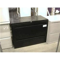 36" Black 2 Drawer Lateral File