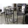 Image 1 : Black Bar Table with 3 Stools