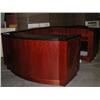 Image 1 : Custom Cherry Reception Desk 7"x9" Marble Top