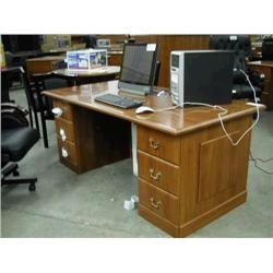 72"x36" Cherry Double Ped Executive Desk
