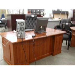 72"x36" Cherry Double Ped Executive Desk