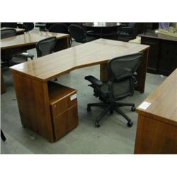 Cherry 72" Corner Desk