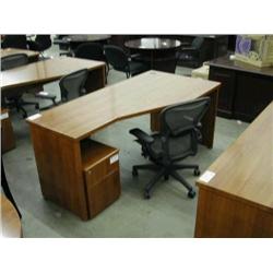 Cherry 72" Corner Desk
