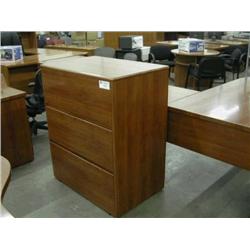 Cherry 3 Drawer Lateral File