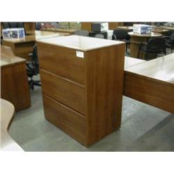 Cherry 3 Drawer Lateral File