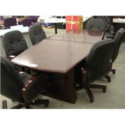 8' Mahogany Board Room Table