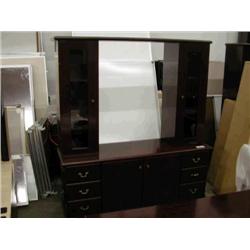 72" Credendza w/ Hutch & Glass Doors