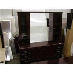 72" Credendza w/ Hutch & Glass Doors