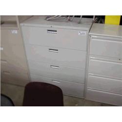 Gray 4 Drawer Lateral File Cabinet