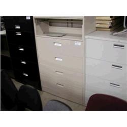 Tan 5 Drawer Lateral File