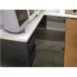 Gray Knoll Desk w/ Return
