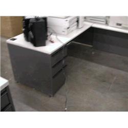 Gray Knoll Desk w/ Return