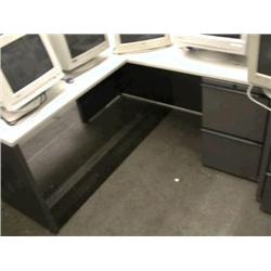 Gray Knoll Desk w/ Return