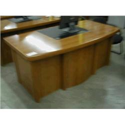 Maple - Bow Front Executive Desk