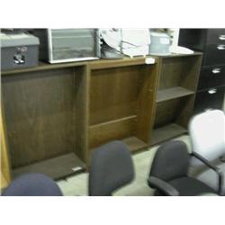 3 Dark Wood Bookcase