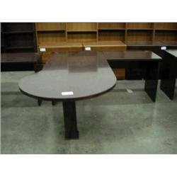 Mahogany P-Top Executive Desk