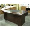 Image 1 : 5' Executive Desk w/ Leather Inlay
