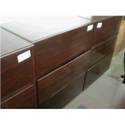 Mahogany 3 Drawer Lateral File