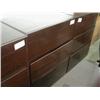 Image 1 : Mahogany 3 Drawer Lateral File