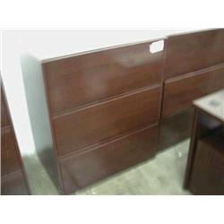 Mahogany 3 Drawer Lateral File