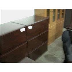 Mahogany 3 Drawer Lateral File