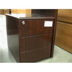 Mahogany Box/File Locking Mobile Pedestal