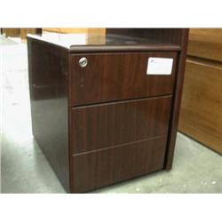 Mahogany Box/File Locking Mobile Pedestal
