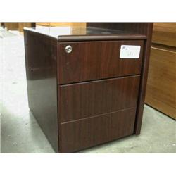 Mahogany Box/File Locking Mobile Pedestal