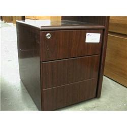 Mahogany Box/File Locking Mobile Pedestal