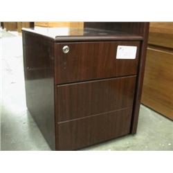 Mahogany Box/File Locking Mobile Pedestal