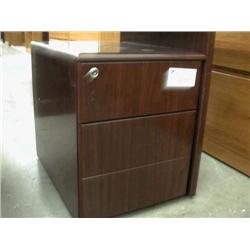 Mahogany Box/File Locking Mobile Pedestal