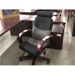 High Back Executive Chair w/ Cherry Arms