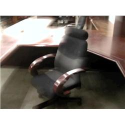 High Back Executive Chair w/ Cherry Arms