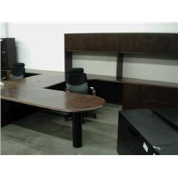 Large Cherry Executive Desk w/ Bullet Top