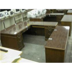 Traditional Mahogany Desk w/ Credenza