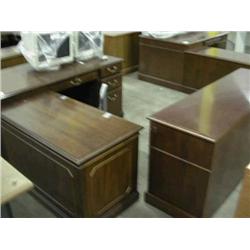Traditional Mahogany Desk w/ Credenza