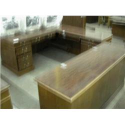 Traditional Mahogany Desk w/ Credenza
